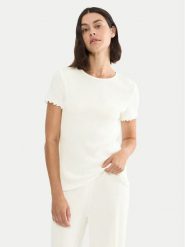 Triumph Koszulka piżamowa Mix & Match 10227214 Biały Regular Fit. Białe koszule nocne damskie Triumph, bez wzorów, z syntetyku. Za 109.99 zł.