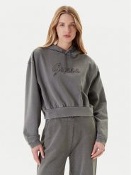 Guess Bluza V5RQ16 KCOS1 Szary Relaxed Fit. Szare bluzy damskie Guess, xxs, z aplikacjami, z bawełny, bez kaptura. Za 279.99 zł.