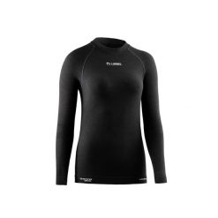 T-shirt damski z długim rękawem Lurbel Merino. Czarne t-shirty damskie lurbel, m, bez wzorów, z materiału, bez kołnierzyka. Za 382.40 zł.