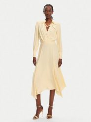 Elisabetta Franchi Sukienka koktajlowa AB86352E2 DC7 Żółty Regular Fit. Żółte sukienki damskie Elisabetta Franchi, bez wzorów, z wiskozy, wizytowe, bez kołnierzyka, bez ramiączek. W wyprzedaży za 1,999.00 zł.