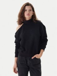 Karl Lagerfeld Jeans Bluza B1W20043 Czarny Relaxed Fit. Czarne bluzy damskie Karl Lagerfeld Jeans, l, bez wzorów, z bawełny, bez kaptura. Za 569.99 zł.