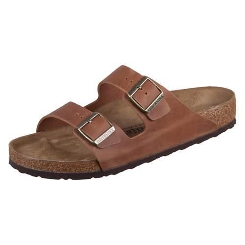 Klapki unisex Birkenstock Arizona Cognac. Brązowe klapki męskie Birkenstock, z materiału, młodzieżowe. Za 569.45 zł.