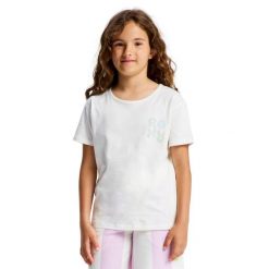 Koszulka z krótkim rękawem dla Dziewczynki LILYREGULAR NIGHT VINTAGE. Białe t-shirty i topy dla dziewczynek Roxy, bez wzorów, z bawełny, bez ramiączek. Za 74.99 zł.