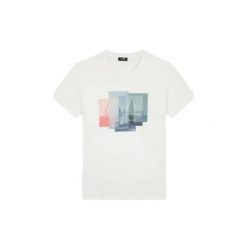 Koszulka z siateczki TBS Greig. Białe t-shirty damskie TBS, s, bez wzorów, z bawełny, klasyczne, bez kołnierzyka. Za 156.00 zł.