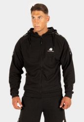 Harvey Z kapturem Kurtka dresowa - Czarny. Czarne kurtki męskie GORILLA WEAR, xl, bez wzorów, z bawełny, z kapturem. Za 285.00 zł.
