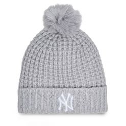 Czapka New Era. Szare czapki i kapelusze damskie New Era, na zimę, bez wzorów. Za 169.99 zł.