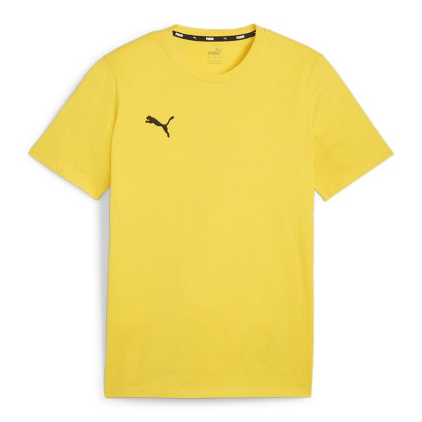 Koszulka męska Puma Team Goal Casuals Tee. Żółte koszulki sportowe męskie Puma, l, bez wzorów, bez kołnierzyka, bez ramiączek, do piłki nożnej. Za 75.00 zł.