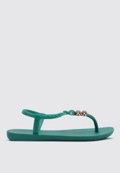 Dużone Sandały Klasy Ipanema Damskie. Zielone sandały damskie Ipanema, bez wzorów, z materiału, bez obcasa, bez zapięcia. Za 189.99 zł.