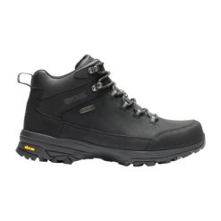 Męskie skórzane buty trekkingowe Burrell. Czarne trekkingi męskie Regatta, trekkingowe. Za 623.00 zł.