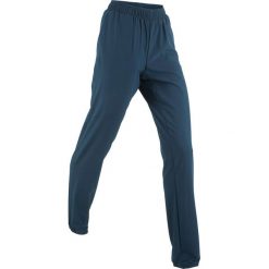 Spodnie sportowe funkcyjne, długie bonprix ciemnoniebieski. Niebieskie spodnie sportowe damskie bonprix, w paski. Za 44.99 zł.