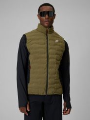 4F Bezrękawnik trekkingowy z wypełnieniem Primaloft Silver męski - khaki XL. Brązowe kurtki męskie 4f, l, bez wzorów, z materiału, bez kaptura. Za 349.99 zł.