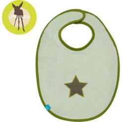Śliniak bawełniany wodoodporny Starlight olive 6-24m (LTEXBM069). Zielone śliniaki dla dzieci Lassig, z bawełny. Za 54.29 zł.