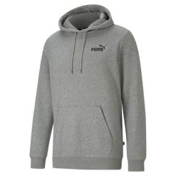 Puma Essential Small Logo Hoodie, męska bluza. Szare bluzy męskie Puma, l, bez wzorów, z bawełny, z kapturem. Za 194.00 zł.
