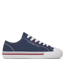 Trampki Tommy Hilfiger. Niebieskie półbuty chłopięce Tommy Hilfiger, bez wzorów, bez zapięcia. Za 209.99 zł.