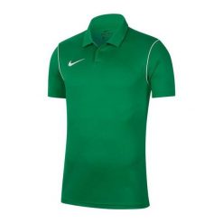 Męska Koszulka Polo Park 20 DriFIT. Zielone koszulki polo męskie Nike, m, bez wzorów, bez kołnierzyka, bez ramiączek, trekkingowe. Za 138.99 zł.