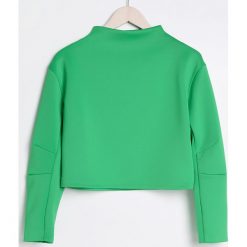 Krótka bluza ze stójką - Zielony. Bluzy damskie marki Reserved. W wyprzedaży za 24.99 zł.