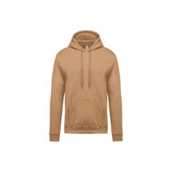 Bluza z kapturem Kariban. Brązowe bluzy męskie KARIBAN, s, bez wzorów, z bawełny, z kapturem. Za 155.00 zł.