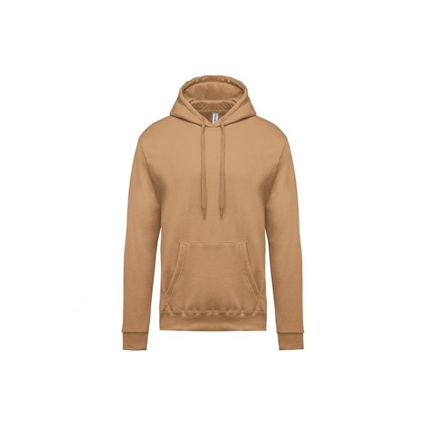 Bluza z kapturem Kariban. Brązowe bluzy męskie KARIBAN, s, bez wzorów, z bawełny, z kapturem. Za 155.00 zł.