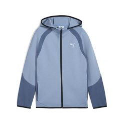 Młodzieżowa bluza Evostripe z kapturem zapinana na suwak PUMA. Niebieskia bluzy męskie Puma, na jesień, m, bez wzorów, z bawełny, z kapturem. Za 233.95 zł.