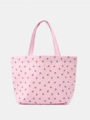 Pikowana torba shopper w kokardki - różowy. Czerwone torebki shopper damskie Sinsay, bez wzorów, pikowane, bez dodatków. Za 29.99 zł.