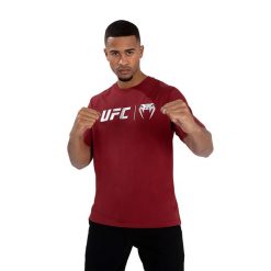 Koszulka męska Venum & UFC Classic. Czerwone buty sportowe męskie VENUM, m, bez wzorów, bez kołnierzyka, bez ramiączek, na fitness i siłownię. Za 129.99 zł.