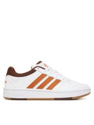 Adidas Sneakersy Hoops Classic J KI1071 Biały. Białe buty sportowe dziewczęce Adidas, bez wzorów, ze skóry, bez zapięcia. Za 179.99 zł.