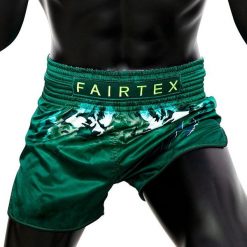 Spodenki Muay Thai Fairtex BS1913 TONNA S. Zielone krótkie spodenki sportowe męskie FAIRTEX, s, bez wzorów. Za 279.00 zł.