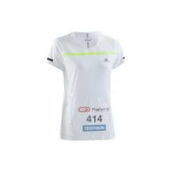 Koszulka do biegania na nr startowy Kiprun damska. T-shirty damskie marki KALENJI. Za 59.99 zł.