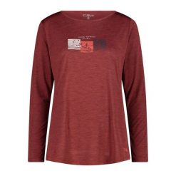 Damska koszulka z długim rękawem CMP. Czerwone t-shirty damskie CMP, xl, bez wzorów, z jersey, bez kołnierzyka. Za 182.50 zł.