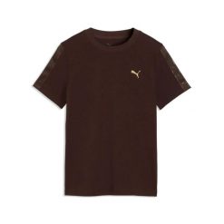 T-shirt dziewczęcy Puma Cat Logo. Brązowe t-shirty i topy dla dziewczynek Puma, bez wzorów, bez ramiączek. Za 140.50 zł.