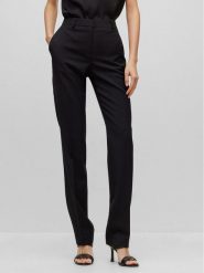 Boss Spodnie materiałowe 50490045 Czarny Regular Fit. Czarne spodnie materiałowe damskie Boss, bez wzorów, z materiału. Za 1,229.00 zł.