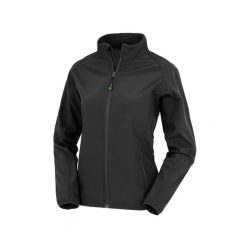 Damska kurtka z recyklingu Result Softshell. Czarne kurtki damskie RESULT, xs, bez wzorów, z materiału, bez kaptura. Za 125.15 zł.