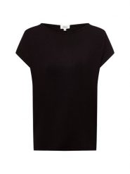S.Oliver Koszulka Kobiety wiskoza czarny, 36. Czarne t-shirty damskie S.Oliver, s, bez wzorów, z wiskozy, eleganckie, bez kołnierzyka. Za 89.95 zł.