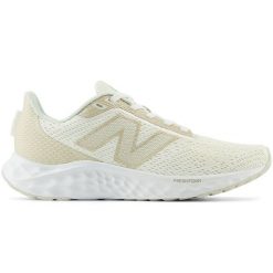 Buty damskie New Balance Fresh Foam Arishi v4 WARISYS4 – beżowe. Brązowe obuwie sportowe damskie New Balance, bez wzorów, z materiału, do biegania. Za 199.99 zł.