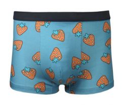 Bokserki Obcisłe, Turkusowe w Truskawki, Bawełniane, Majtki z Elastanem -ALTIES. Niebieskie bokserki męskie Alties, l, bez wzorów, z bawełny. Za 35.00 zł.