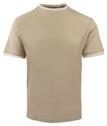 Męski T-Shirt z Dzianiny Bawełnianej - Brave Soul - Beżowy. Brązowe t-shirty męskie Brave Soul, na lato, l, bez wzorów, z bawełny, casualowe, bez kołnierzyka. Za 57.00 zł.