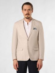 Nils Sundström Lniana marynarka - Marcello Mężczyźni Modern Fit len beżowy, 56. Brązowe marynarki męskie Nils Sundström, bez wzorów, ze lnu, eleganckie. Za 399.95 zł.