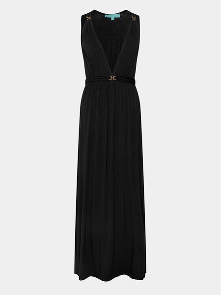 Melissa Odabash Sukienka codzienna Harper Czarny Regular Fit. Czarne sukienki damskie Melissa Odabash, na co dzień, m, bez wzorów, z wiskozy, bez kołnierzyka, bez ramiączek, proste. Za 759.00 zł.