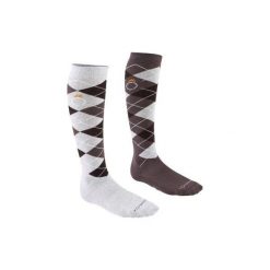 Skarpety jeździeckie w romby. Skarpety damskie FOUGANZA. Za 39.99 zł.