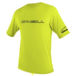 Koszulka ONEILL BASIC SKINS S/S SUN SHIRT Lime L. Zielone koszulki sportowe męskie O'Neill, l, bez wzorów, z materiału, bez kołnierzyka, bez ramiączek, żeglarskie. Za 119.00 zł.