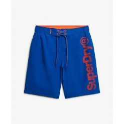Szorty kąpielowe Superdry Classic. Niebieskie kąpielówki męskie Superdry., m, bez wzorów, do pływania. Za 147.35 zł.