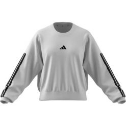 Bluza damska Adidas W 3S FT SWT JD5285 biała, długi rękaw. Białe bluzy damskie Adidas, s, bez wzorów, z bawełny, bez kaptura. Za 223.65 zł.
