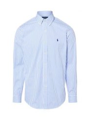 Polo Ralph Lauren Męska koszula casualowa - Custom Fit Mężczyźni Regular Fit Bawełna niebieski|biały w paski, S. Białe koszule męskie Polo Ralph Lauren, m, bez wzorów, z bawełny, klasyczne, bez kołnierzyka, bez ramiączek. Za 689.95 zł.