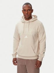 Adidas Bluza Collegiate Script Graphic Hoodie KC7185 Beżowy Regular Fit. Brązowe bluzy męskie Adidas, m, bez wzorów, z bawełny, bez kaptura. Za 239.99 zł.