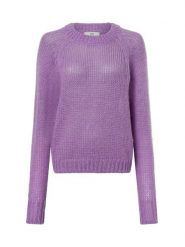 IPURI Sweter z dzianiny Kobiety lila, M. Swetry damskie IPURI, m, bez wzorów, z dzianiny, bez kołnierzyka, bez ramiączek, bez kaptura. Za 299.95 zł.