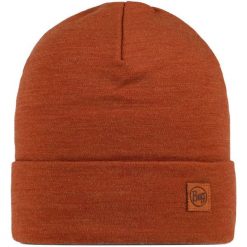 Czapka zimowa z wełny merino heavyweight. Brązowe czapki i kapelusze męskie Buff, na zimę, bez wzorów, z wełny, sportowe. Za 149.99 zł.