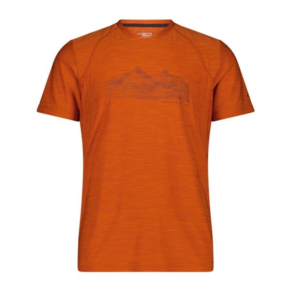 Koszulka męska CMP Toto T-Shirt Melange Stretch Jersey. Brązowe t-shirty męskie CMP, m, bez wzorów, z jersey, bez kołnierzyka. Za 114.99 zł.