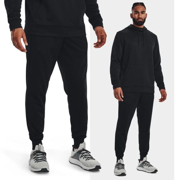 Spodnie fitness męskie Under Armour Armour Fleece Joggers. Czarne buty sportowe męskie Under Armour, m, bez wzorów, na fitness i siłownię. Za 175.99 zł.