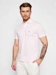 Tommy Hilfiger Polo 1985 MW0MW17770 Różowy Regular Fit. Czerwone koszulki polo męskie Tommy Hilfiger, m, bez wzorów, z bawełny, bez ramiączek. Za 219.99 zł.