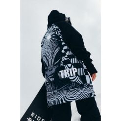 Bluza outdoorowa z kapturem męska DEEP TRIP Alien softshell. Czarne bluzy męskie DEEP TRIP, m, bez wzorów, z softshellu, z kapturem, snowboardowy. Za 499.00 zł.